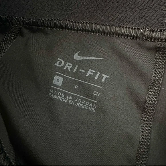 Nike Pro Dri Fit Women’s Sz S Black Activewear Compression Tights Mesh Hem Pants - Picture 7 of 13